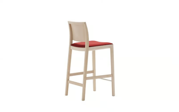 DUOS BQ2759 - High wooden stool with integrated cushion by Andreu World - view 3
